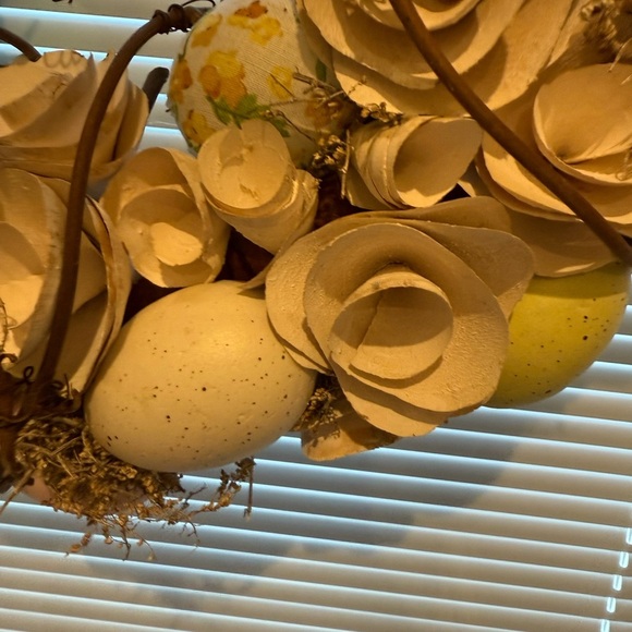 Yellow and Pink Holiday Wreath with Festive Accents - Picture 2 of 6